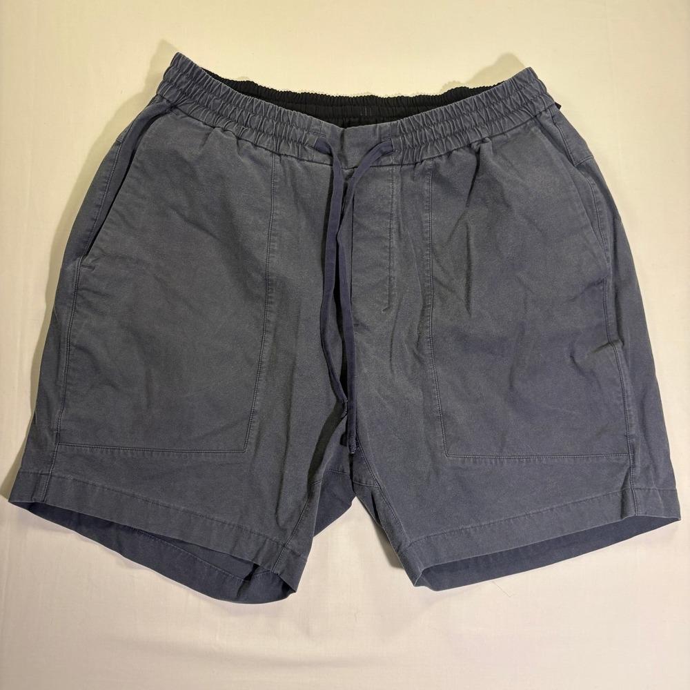 Lululemon Lab Mens Blue Gray Drawstring Casual Shorts Size L 7 Inch Inseam